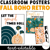 Fall Boho Retro Classroom Posters