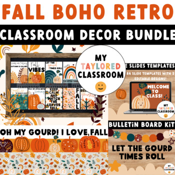 Preview of Fall Boho Retro Decor BUNDLE