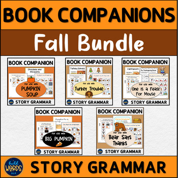 Preview of Fall Book Companions and Story Grammar Speech Therapy Activities BUNDLE
