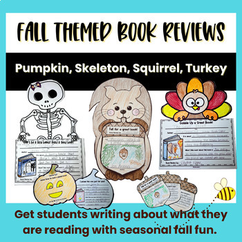 Preview of Book Review Activities for Fall, Halloween and Thanksgiving