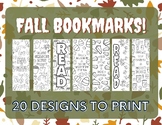 Fall Bookmarks (Print & Color!)