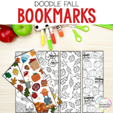 Fall Bookmarks | Bookmarks to Color | Doodle | Coloring | 