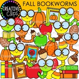 Fall Bookworm Clipart {Fall Clipart}