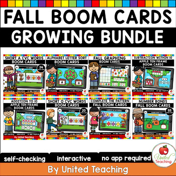 Preview of Fall Boom Cards Growing Bundle (Distance Learning)