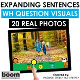 Fall Boom Cards™ Speech Therapy | WH Questions | Real Phot
