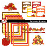 Fall Borders and Labels Digital Borders Clipart by Poppydreamz