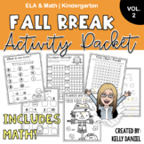 Fall Break Activity Packet VOL. 2 | Math & ELA Review