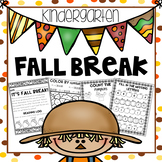 Fall Break Packet - Kindergarten