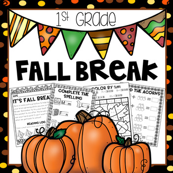 Preview of Fall Break Packet - First Grade