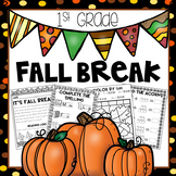 Fall Break Packet - First Grade