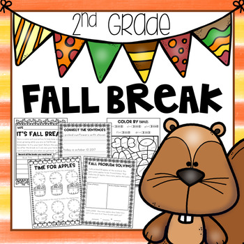 Preview of Fall Break Packet - Second Grade