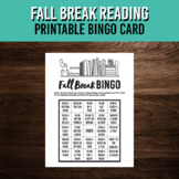 Fall Break Reading BINGO Card | Printable Activity