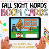 Fall Sight Words BOOM Deck | First 100 Sight Words | Dista
