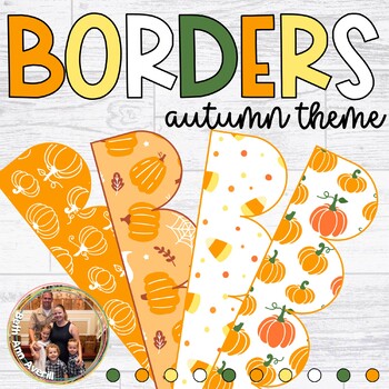 Preview of Fall Bulletin Board Borders Halloween Classroom Decor