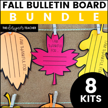 Preview of Fall Bulletin Board Bundle and Door Decor for September, October, & November