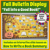 Fall Bulletin Board Featuring Student Book Summaries