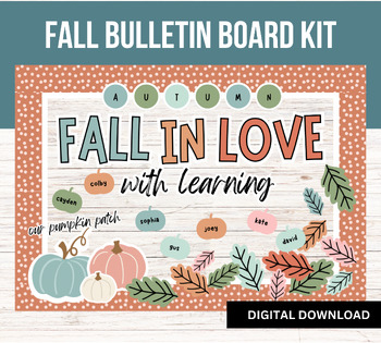 Preview of Fall Bulletin Board Kit, Classroom Printable Decor, Fall Door Decor