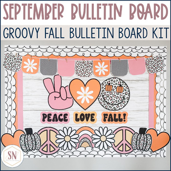 Preview of Fall Bulletin Board Kit |  Retro Fall Bulletin