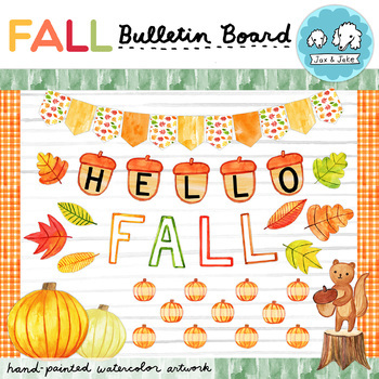 Preview of Fall Bulletin Board Kit or Door Decorations, Thankgiving Classroom Decor