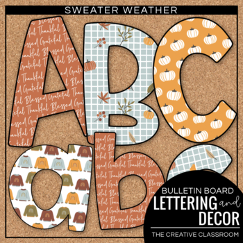 Preview of Fall Bulletin Board Lettering and Borders