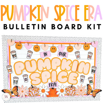 Preview of Fall Bulletin Board |  Pumpkin Spice Bulletin Board With Student Photos!