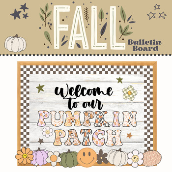 Preview of Fall Bulletin Board // Retro Bulletin Board // Pumpkin Bulletin Board