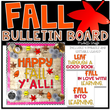 Preview of Fall Bulletin Board Halloween Leaf Craft