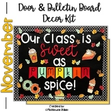 Fall Bulletin Board or Door Decor with Pumpkin Spice Theme