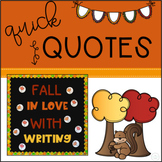 Fall Writing Bulletin Board or Door Decor with EDITABLE Leaves