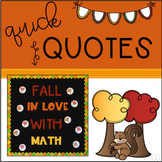 Fall Math Bulletin Board or Door Decor with Editable Leaves