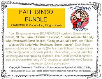 Preview of Fall Bundle - BOARDMAKER Bingo Games