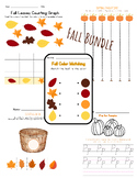 Fall Bundle: Handwriting, Counting, Scissor Practice, & Co