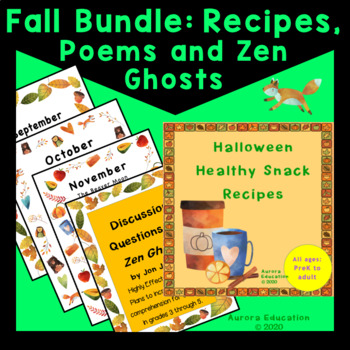 Preview of Fall Bundle Recipes Poems and Discussion Guide for Halloween Story by Jon J Muth