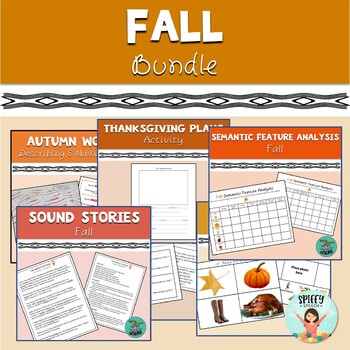 Preview of Fall Bundle: Speech therapy games, stories, articulation, autumn