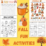 Fall Bundle Vocabulary "Harvest of Words Four Fall Workshe