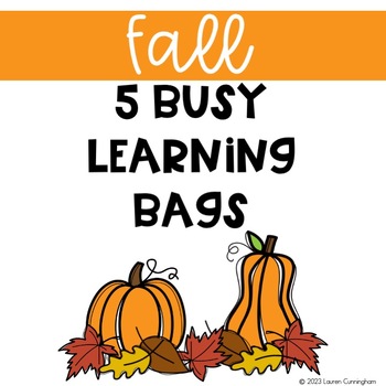 Preview of Fall Busy Learning Bags
