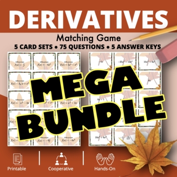 Preview of Fall: Calculus Derivatives BUNDLE of Matching Games