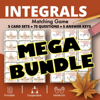 Preview of Fall: Calculus Integrals BUNDLE of Matching Games