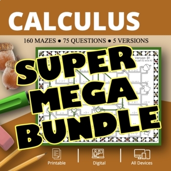 Preview of Fall: Calculus SUPER MEGA BUNDLE Maze Activity