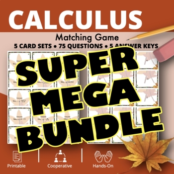Preview of Fall: Calculus SUPER MEGA BUNDLE of Matching Games