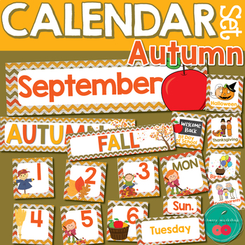 November Fall Leaves Calendar Numbers - Kinder Craze