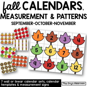 November Fall Leaves Calendar Numbers - Kinder Craze