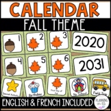 Fall Calendar Numbers & Pieces for September October Novem