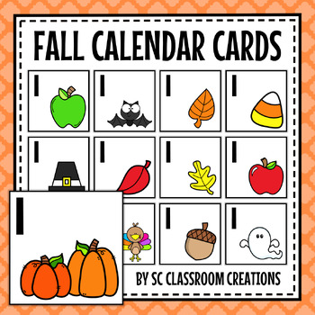 November Fall Leaves Calendar Numbers with Black Backgrounds - Kinder Craze