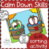 Fall Calm Down Activity Coping Skills Game Apple Theme - S