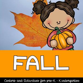 Preview of Fall Centers and Activities for Pre-k, preschool, kindergarten, and first grade