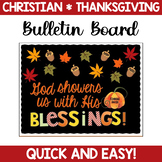 Fall Christian Bulletin Board, Door Decor: God Showers Us 