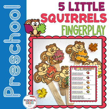 Preview of Fall Circle Time Song - 5 Little Squirrels