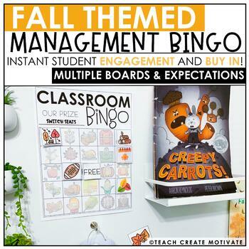 Preview of Fall Classroom Behavior Management Bingo Game