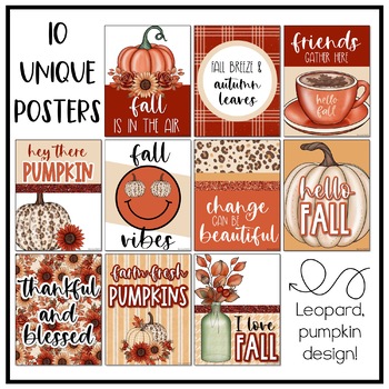 Fall Classroom Posters | Editable by Learning with Kiki | TPT